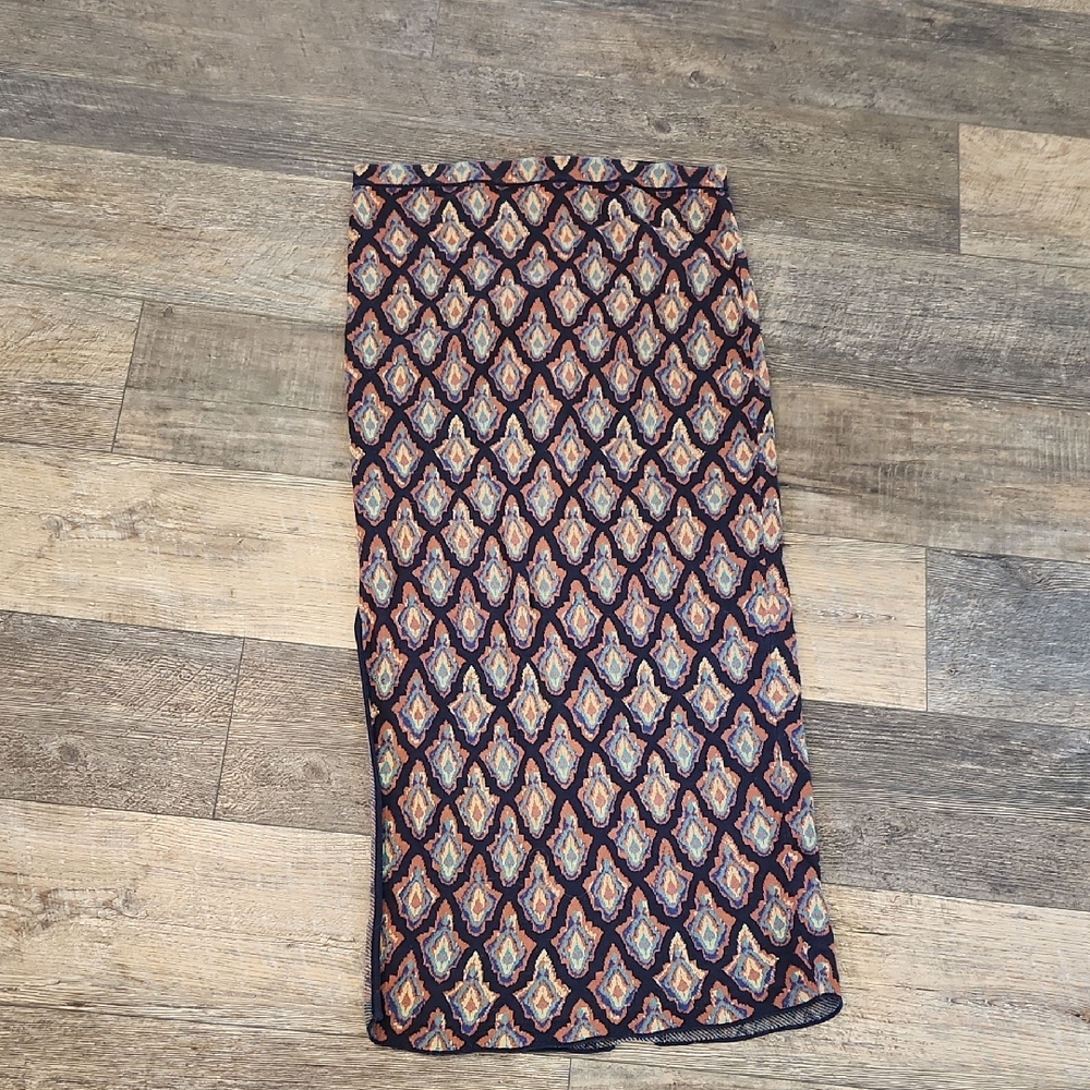 Peruvian Connection Patterned Knit Maxi Skirt - image 1